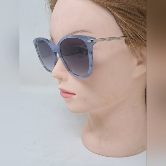 Longchamp Women\'s Sunglasses Marble Blue Gradient Square LO660S 421 54-17-140 main image 4